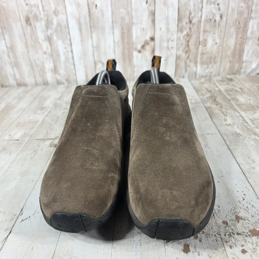 Merrell Jungle Moc Gunsmoke Brown Suede Slip On Hiking‎ Shoes Mens 9.5 J60788